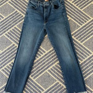 MOTHER Blue Straight Leg Jeans